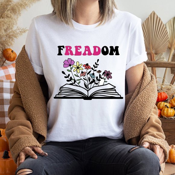 bella canvas Tops - Freadom Literary Book Lovers Shirt